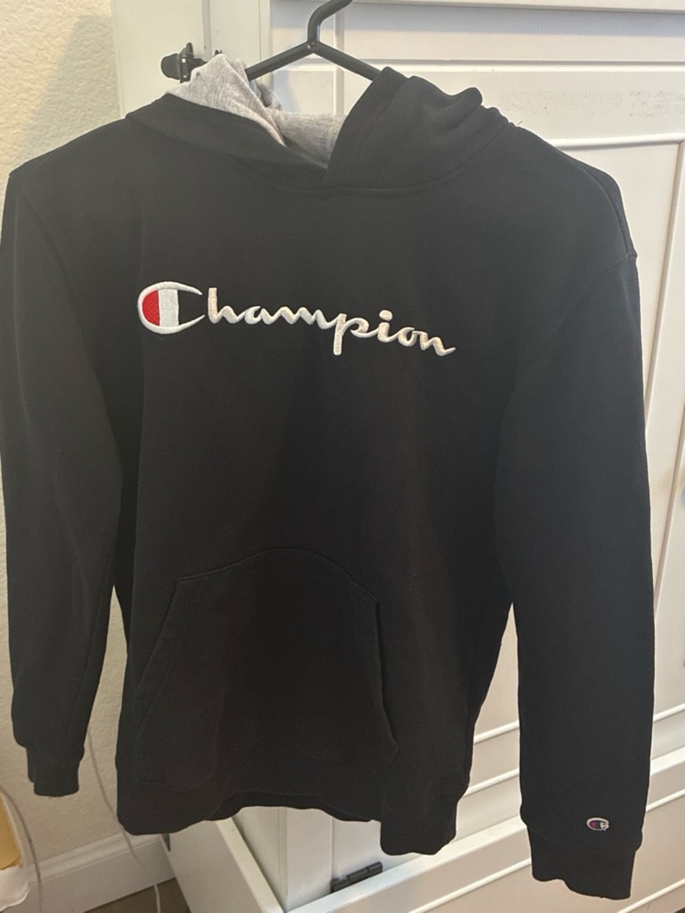 Champion Black Hoodie — great condition!